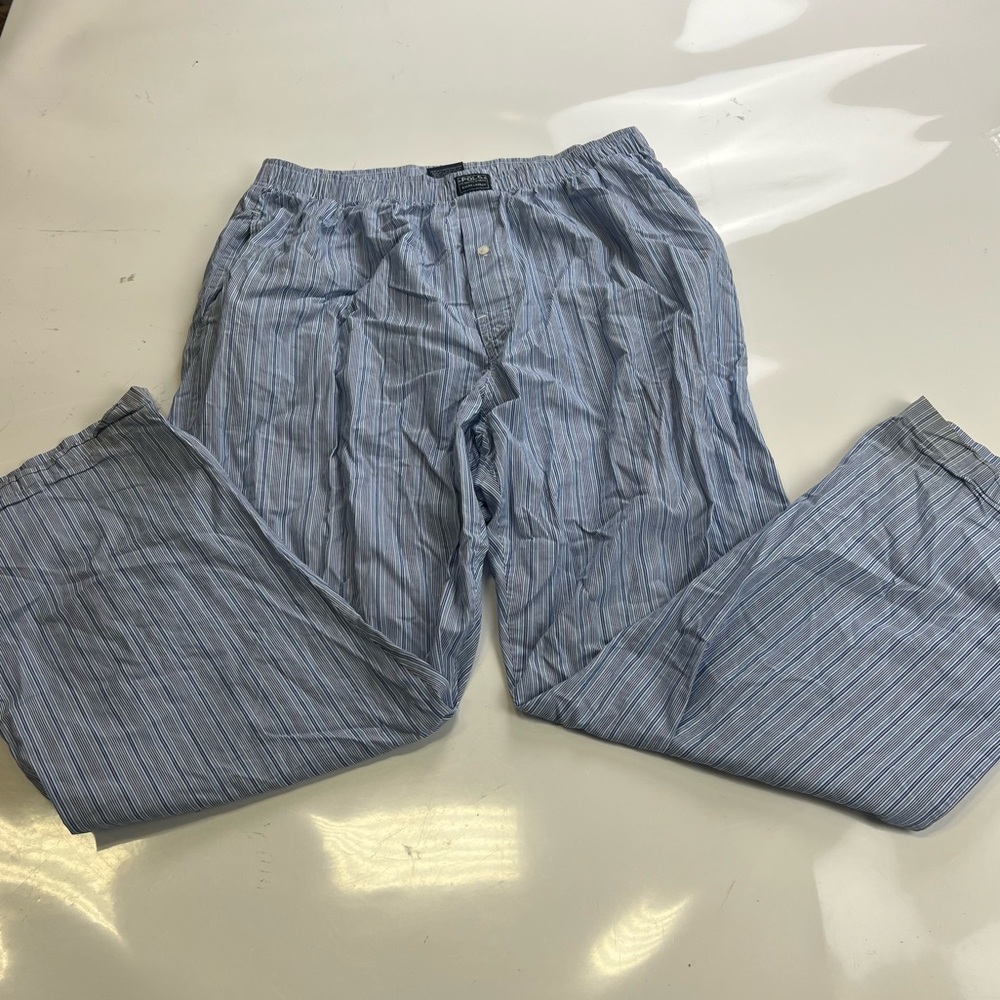 Polo Ralph Lauren men’s blue striped sleepwear pants L